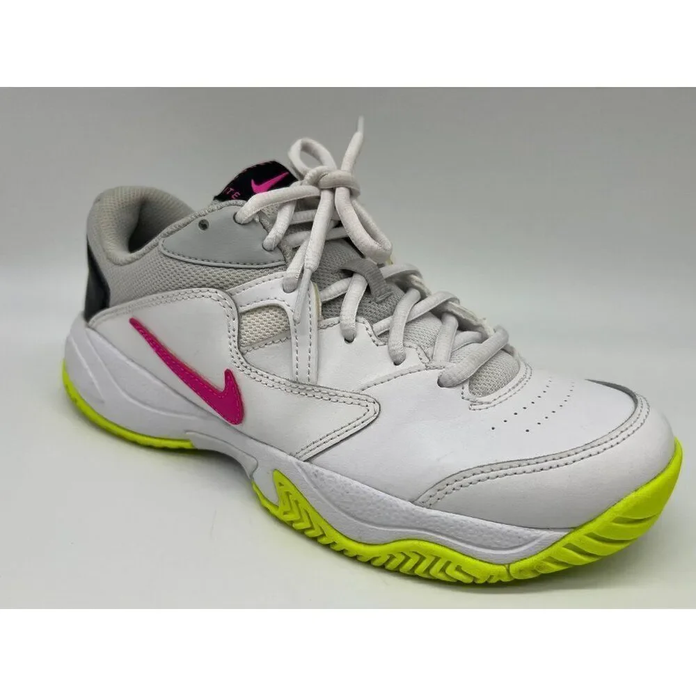 Nike Women Court Lite 2 'White Hot Lime' Size 8